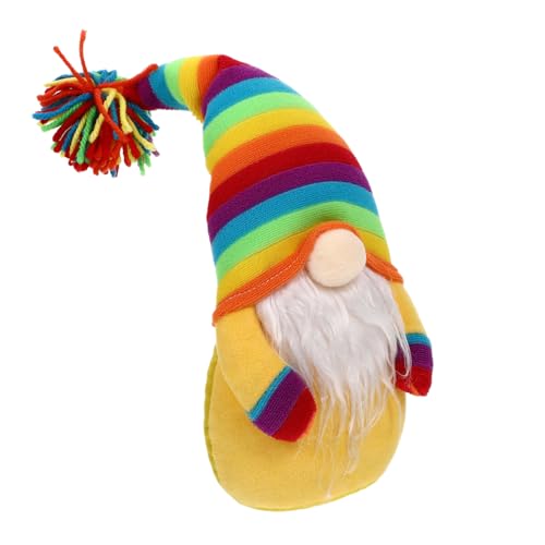 STOBAZA Bunte GNOME Puppe aus Große Gelbe Regenbogenmütze Skandinavische Gnomen Deko Langlebige Tischdekoration Schutzsymbol für Zuhause und Sommergestaltung STOBAZA Bunte GNOME Puppe aus Große Gelbe Regenbogenmütze Skandinavische Gnomen Deko Langlebige Tischdekoration Schutzsymbol für Zuhause und Sommergestaltung von STOBAZA