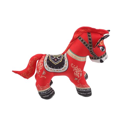 STOBAZA Pferdestofftier Kuscheliges Plüschpferd Pferdefigur Zum Chinesischen Neujahrsfest Dekoratives Spielzeugpuppe Tragbares Souvenir Geschenkidee STOBAZA Pferdestofftier Kuscheliges Plüschpferd Pferdefigur Zum Chinesischen Neujahrsfest Dekoratives Spielzeugpuppe Tragbares Souvenir Geschenkidee von STOBAZA