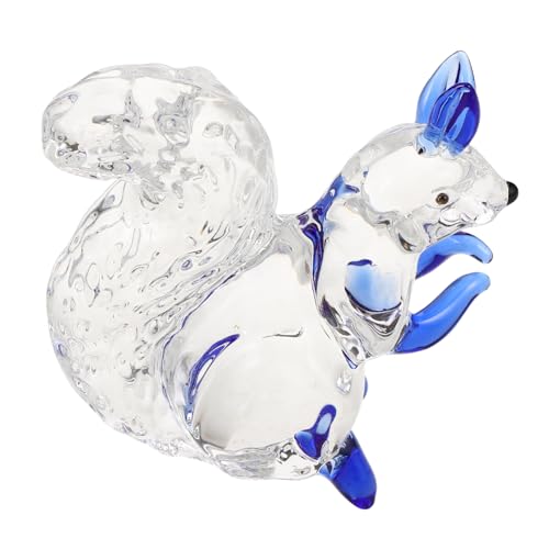 STOBAZA Kristall Eichhörnchen Schneckenfigur Eichhörnchen Halskette Crystal Blessings Tischdekoration Kristall Krähe Eichhörnchen Figur Miniatur Eichhörnchen Figuren Hundestatuen von STOBAZA