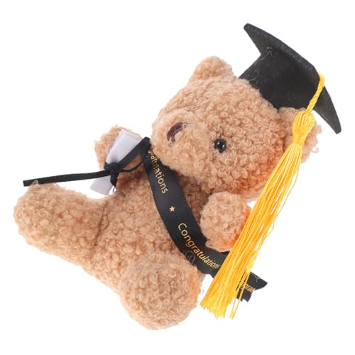 STOBAZA Mini Graduation Bear Plüschfigur mit Doktorhut Kleines Leichtes Stofftier für Abschlussfeier Vielseitige Dekoration und Geschenkidee für Schulabschluss und Abi Schwarz STOBAZA Mini Graduation Bear Plüschfigur mit Doktorhut Kleines Leichtes Stofftier für Abschlussfeier Vielseitige Dekoration und Geschenkidee für Schulabschluss und Abi Schwarz von STOBAZA