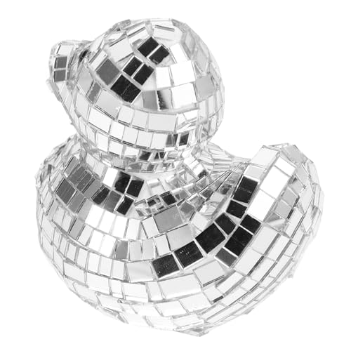STOBAZA Silberne Disco Ente Spiegelkugel Glasornament für Partydekorationen Mardi Gras Spiegel Deko Vielseitig Einsetzbar für Zuhause Büro und Festliche Anlässe Reflektierend und STOBAZA Silberne Disco Ente Spiegelkugel Glasornament für Partydekorationen Mardi Gras Spiegel Deko Vielseitig Einsetzbar für Zuhause Büro und Festliche Anlässe Reflektierend und von STOBAZA