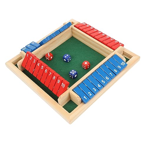 STOBOK 1 Satz Brettspiel Würfelspiel Aus Holz Für Tischplatten Spielrequisiten Aus Holz Holzwürfelspiel Mit Zahlen Lustige Spielstütze Aus Holz Pädagogisches Hölzern von STOBOK