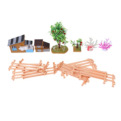 STOBOK 1 Satz Farmmodell-Ornamente Bauernhof Miniatur Puppenhauszubehör Simuliertes Zaunmodell Mini-Spielzeug Bauernspielzeug Kinderspielzeug Miniatur Gartenhaus Mini-zubehör PVC von STOBOK