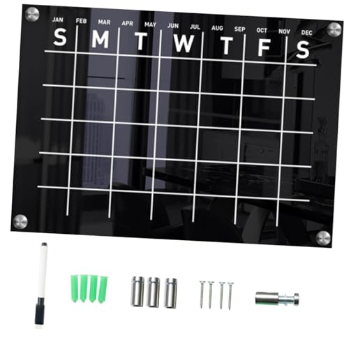 STOBOK 1 Satz Löschbares Nachrichtenbrett Schwarze, trocken abwischbare Tafel Mini-Whiteboard hangboard anrichteplatte Anzeigetafel für das Büro multifunktionales Memoboard Acryl Black von STOBOK