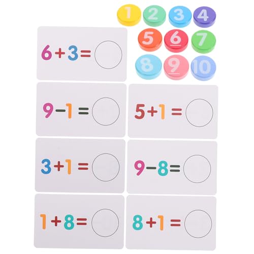 STOBOK 1 Satz Mathematikunterricht Für Kleine Kinder Mathematik Manipulationsspielzeug Kindergarten Lernspielzeug Mathematikkarten Für Kindergarten Frühlernkarten Mathematik von STOBOK