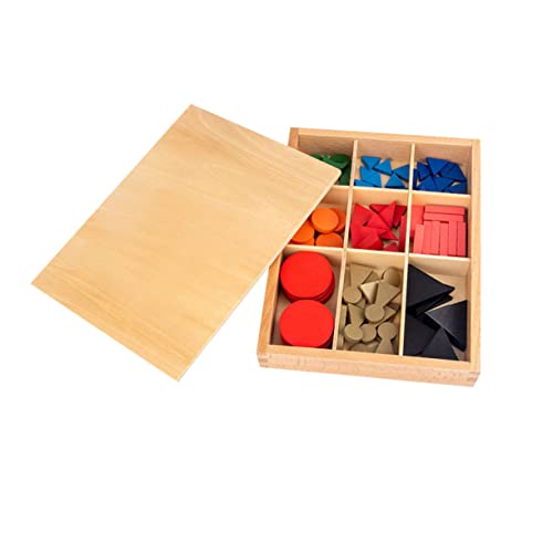 STOBOK 1 Satz Montessori Lehrmittel Puzzle rätselbuch Grammatikspielzeug rätsel Kleinkinder Früherziehungsspielzeug Grundsymbol-Puzzle Holzblock hölzern von STOBOK