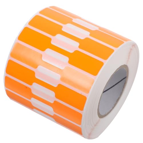 STOBOK 1 Satz Schmucketiketten Warenpreisaufkleber Schmuck Aufkleber Preisschild Für Schmuck Praktisches Preisschild Selbstklebende Schmuckaufkleber Klebeaufkleber Papier Orange 2000 Stk von STOBOK