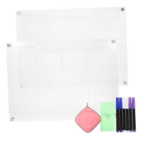 STOBOK 1 Set Magnetischer Kühlschrankkalender Magnetischer Kalender Für Kühlschrank Schwarze Tafel Kalender Kühlschrank Wochenkalender Magnetisch Weiße Tafel Kühlschränke Stoff von STOBOK