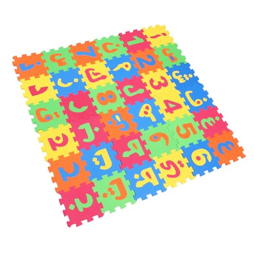 STOBOK 1 Set Spielmatte Aus Eva Schaumstoff Babyspielmatte Arabische Buchstaben Puzzle Spielteppich Kinder 10 Teilig Bunte Krabbeldecke Bodenschutzmatte Für Kleinkinder von STOBOK