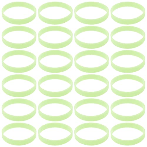 STOBOK 100st Leuchtendes Silikonarmband Stirnbänder Für Damen Glühen Leuchtstäbe Armbänder Favorisieren Kinderparty-armband Fluoreszierendes Armband Leuchtstab Bands Kieselgel Green von STOBOK