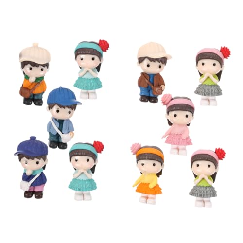 STOBOK 10st Ornamente Jungen- Und Mädchenfiguren Kawaii Jungen Und Mädchen Spielzeugfiguren Miniaturpaarfiguren Fee Puppe Miniaturpuppen Für Puppenhauspuppen Miniatur-puppenfigur Harz von STOBOK