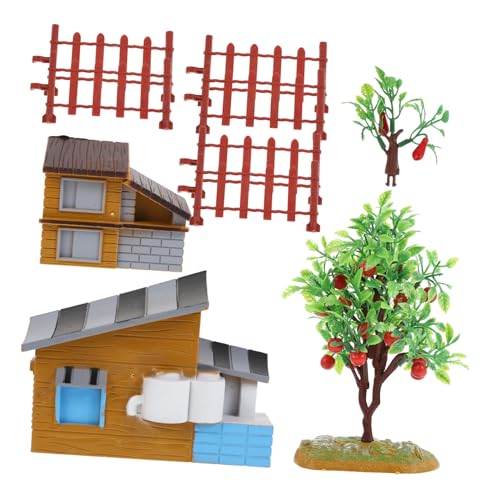 STOBOK 13St Simulierter Hauszaun Minizaun Geflügelzaun Baummodell Figur Kinderspielzeug Modelle Spielzeuge Hausmodellschmuck Farm-Modell-Dekor Puzzle der Zaun Requisiten schmücken PVC von STOBOK