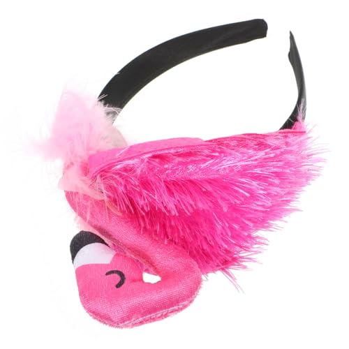 STOBOK 1stk Flamingo-stirnband Tropische Haarreifen Party Stirnbandhaar Erste Flamingo-kostüm-stirnband Stirnband Für Kinderkostüme Hautpflege-stirnband Encanto Haar Stirnband Samt Rosa von STOBOK