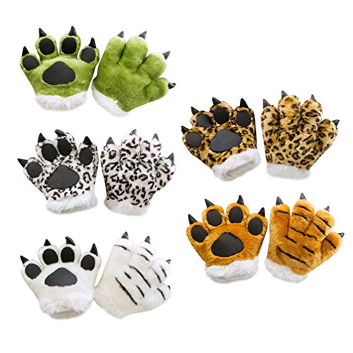 STOBOK 1stk Tiere Palm Handschuhe Halloween Tier Pfote Klauenhandschuhe Tierkostümzubehör Handschuhe Mit Fuchspfoten Party-Cosplay-Handschuhe Handpuppe Männer Und Frauen Herbst Und Winter von STOBOK