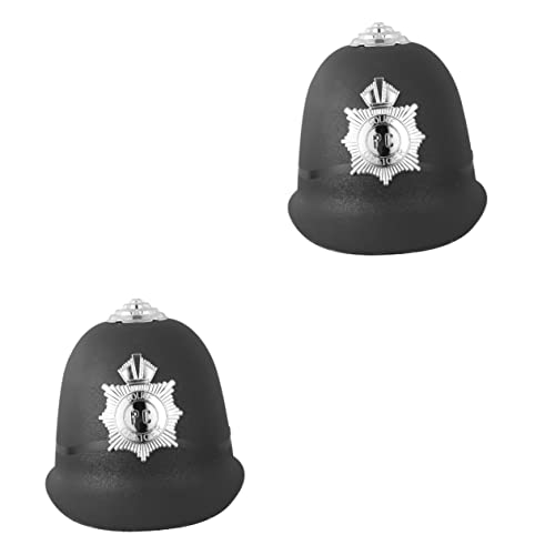 STOBOK 2 STK Polizeimütze Britischen Bobby Hut Polizeirollenspiel Gesetzt Halloween Cosplay- Hut Cosplay- Party- Accessoires Marine Kostümmütze Männerhelm Requisiten Kind Bilden Plastik von STOBOK