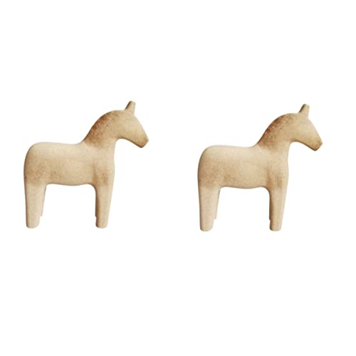 STOBOK 2 STK Trojanisches Babytiere Bastelspielzeug aus Holz für Kinder Statue Kinderspielzeug DIY-Desktop-Ornament DIY-Verzierung Rama Kunsthandwerk Färber schmücken Dalamar von STOBOK