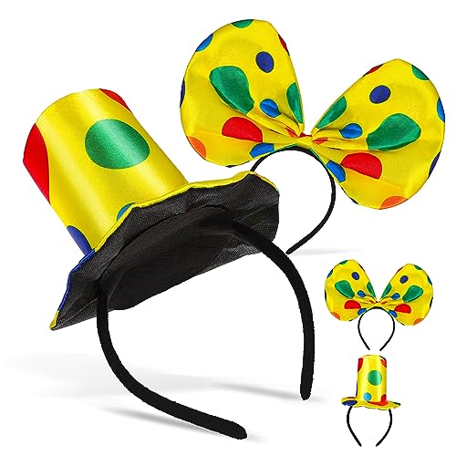 STOBOK 2 Sätze Clown Kostüm Mütze Hüte Clownhut Clown-kostüm-requisiten -maske Requisiten Für Zirkuskostüme Lustiger Hut Halloween-clown-stirnband Zirkus-clown-hut Plastik von STOBOK