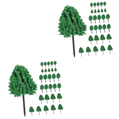 STOBOK 2 Sets Modellbaum Set Grünes Miniatur Spielzeug Miniaturen Künstlicher Baum Grünes Gefälschter Baum Bäume Zug Modellbäume Grüner Landschaftsbaum von STOBOK