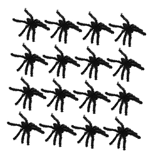 STOBOK 20 STK Halloween-Simulationsspinne Streich Spinnenspielzeug knifflige Insektenrequisiten Halloween Party Decoration Halloween Spider Decoration Halloween Requisiten Spinne Black von STOBOK