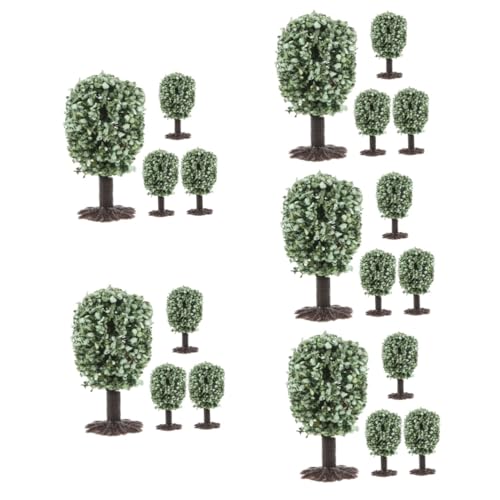 STOBOK 20 STK eiförmiger Baum spaß Artificial Tree dekoring mocks modellbäume Zuglandschaftsbaum Mini-Landschaftsmodell Miniatur gefälschter Baum Miniaturbaum Bäume dekorieren Walzdraht von STOBOK