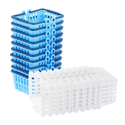 STOBOK 20St Einkaufskorb Storage Baskets für kinderspielzeuge Children Toys Miniatur Kleiner Korb Desktop-Ornamente Supermarkt-Handkorbmodi Plastik von STOBOK