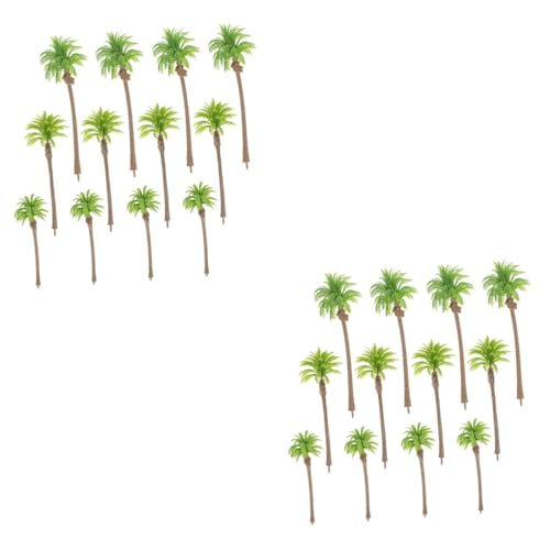 STOBOK 24 STK Kokosnussbaum-Modell Artificial Tree kunstpflanze Modellbau Zubehör Palm Tropischer Palmenbaum Kunststoffpflanzen Baumschmuck Modellbäume Sandtisch künstliche Plastik von STOBOK