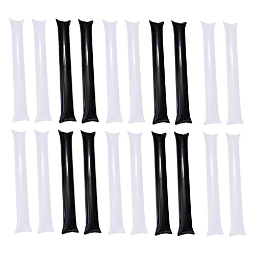 STOBOK 24Pcs Bam Bam Sticks Aufblasbare Cheerleading Klatschen Hände Outfit Krachmacher Schlag Bar Boom Sticks Ballon für Dance Basketball Fußball von STOBOK