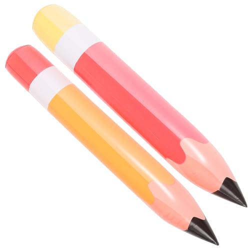 STOBOK 2Pcs Aufblasbare Bleistiftballonballons Giant Bleistift Jumbo Crayons School Event Dekoration Aufblasbare Party Requisiten Abschlussfeier Back To School Decoration Pvc von STOBOK