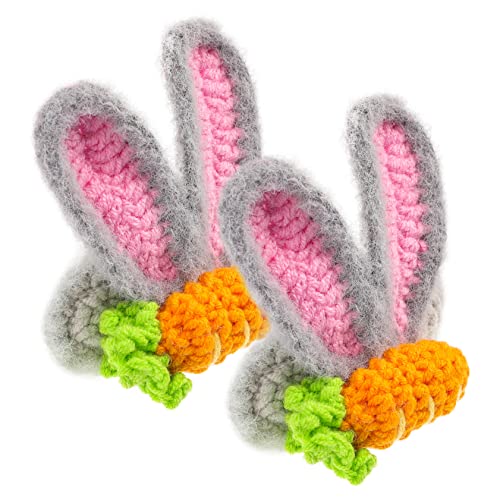 STOBOK 2St Häschen Haarnadel Ostern Haarschmuck Kaninchen-Ohrclips-Dekor Hasenhaarspangen Kinder haarspangen Haarspange Kinder Haarspange für Kinder Haarspangen dekor selber Machen Metall von STOBOK