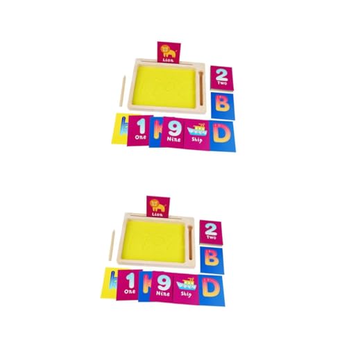 STOBOK 2st Spielzeugset Zum Sandmalen Sandkasten Für Das Klassenzimmer Montessori-lerntablett Sandmalerei Für Montessori-sandtablett Lernspielzeug Für Papier von STOBOK