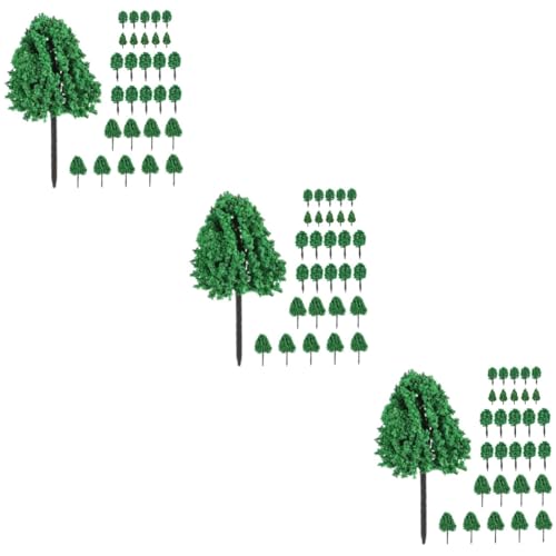 STOBOK 3 Sätze Modellbaum-Set Künstliches Baummodell Zuglandschaftsbaum Mini-pflanzendekor Miniaturbäume Zum Basteln Simulationsbaummodell Grüne Landschaft Landschaftsmodell Plastik von STOBOK