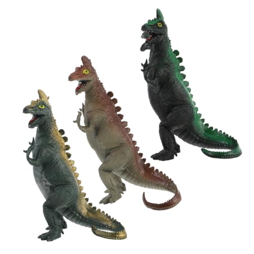 STOBOK 3 Stück Simulation Weichgummi Dinosaurier PVC Dinosaurier Heimdekoration Spaß Dinosaurier Kreative Dinosaurier Modelle Dinosour Dinosaurier Ornament Simulation Doppelkopf von STOBOK