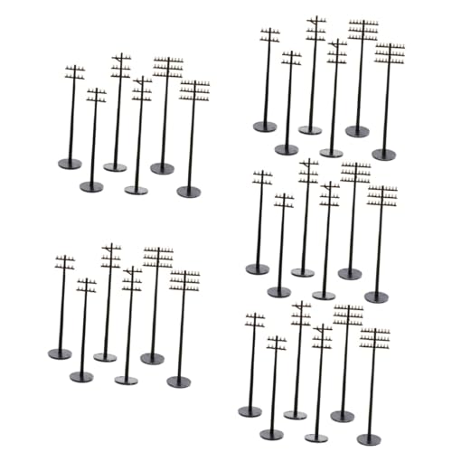 STOBOK 30 STK Mikro-landschaftshof Pole Draussen Projekt Diorama DIY Telefonmasten Telegrafenmast Modell Straße Modelle Von Telegrafenmasten Kleiner Telegrafenmast Mini-telefonmasten Abs von STOBOK