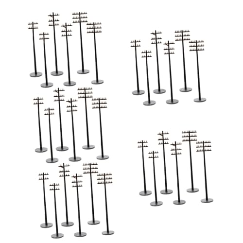 STOBOK 30 STK Mikro-landschaftshof Sandtisch Telegrafenmasten Mini-Spielzeug Mikrotelegrafenmasten Telefon Spielzeug Telegrafenmasten Selber Bauen Standard-telefonmast Leistung Abs von STOBOK