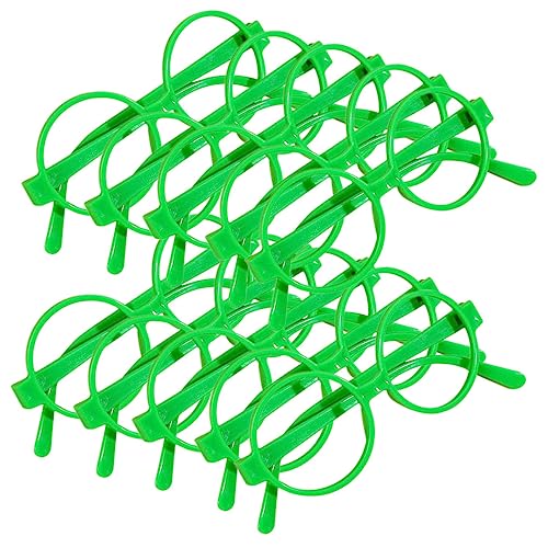 STOBOK 30st Rundes Brillengestell Teenager Partygeschenke Runde Kinderbrille Gläser Encanto Rahmen Runden Faltbar Disco-sonnenbrille Der 90er Jungs Pet Runde Brille Green Plastik von STOBOK