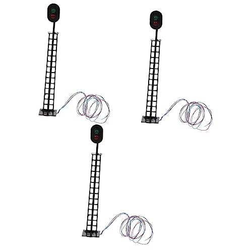 STOBOK 3st Modellbahn Lichter Grün-rote Ampeln Leuchtendes Signallichtmodell Ampel-tischlampe Bahnübergang Zeichen Gelbe Signalleuchte Simuliertes Signallicht Bremslichtlampe Abs von STOBOK