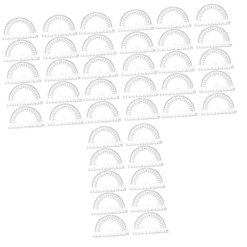 STOBOK 4 Sätze Winkelmesser Messwerkzeug Zeichenwerkzeug Tragbares Messlineal Mathe- -tool Multifunktionslineal Studentisches Briefpapier Schülerbedarf Plastik Weiß 10 Stück * 4 von STOBOK