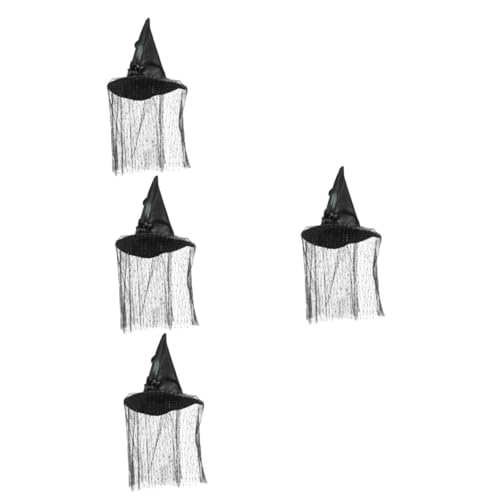 STOBOK 4 Stück Hexenhut Cosplay Halloween Hut Halloween Ornament Dekorativer Partyhut Hexendekor Halloween Partyhut Halloween Kostümhut Halloween Requisite Hexen Cosplay von STOBOK