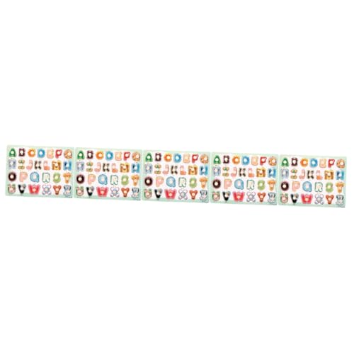 STOBOK 5 Sätze Aufklärungsgremium Für Früherziehung Englisches Rätsel Englisches Alphabet-Puzzle Englisches Passendes Spielzeug Alphabet-bodenpuzzle -Puzzle Alphabet-rätsel Holz von STOBOK