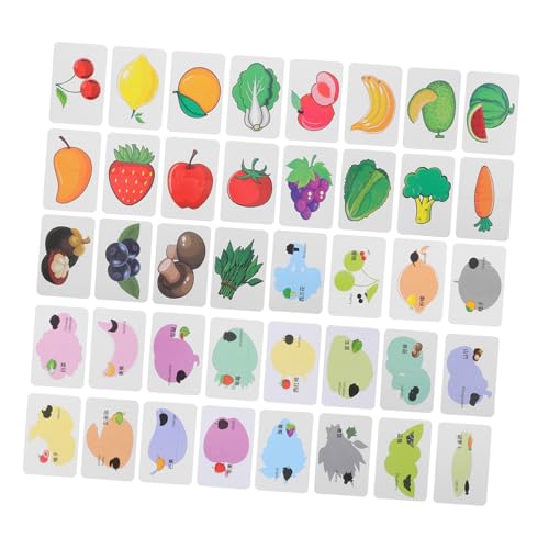 STOBOK 5 Sätze Puzzle Montessori Früchte Karten Pädagogisches Früchte und Gemüse gedächtnisspiel Passende Obst- und Gemüsekarten Obst- und Gemüse-Memory-Spiel Papier von STOBOK