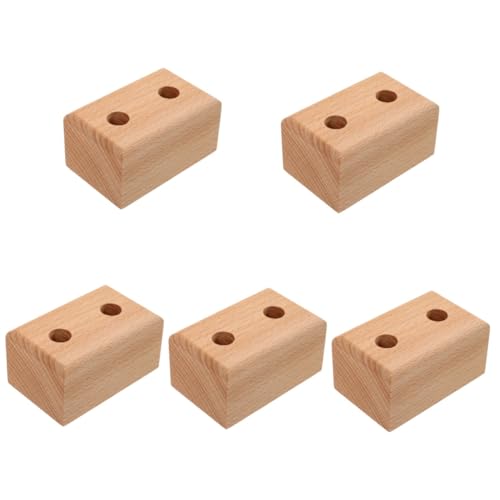 STOBOK 5 Stück Massivholz Stifthalter Schilder Stifte Rest Bleistift Rest Stift Aufbewahrung Holz Bleistifthalter Bleistift Aufbewahrung Holz Stift Rest Kleiner Schilderhalter von STOBOK