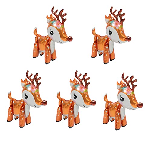 STOBOK 5 Stück Rentier geformte Luftballons Weihnachten Luftballons Tier Luftballons Hirsch Ballons Aluminium Film Ballons Rentier Ballon Xmas Party Ballons Dekorationen STOBOK 5 Stück Rentier geformte Luftballons Weihnachten Luftballons Tier Luftballons Hirsch Ballons Aluminium Film Ballons Rentier Ballon Xmas Party Ballons Dekorationen von STOBOK