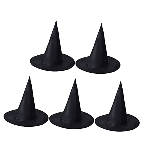 STOBOK 5St schwarzer Hexenhut eleganter Halloween-Hut usmnt Hut zarter Partyhut halloween kopfbedeckung Halloween party decoration Hexenhut aus Oxford-Stoff Halloween-Versorgung Black von STOBOK