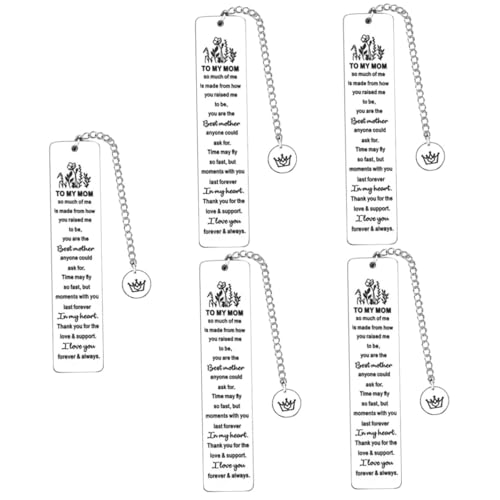 STOBOK 5st Lesezeichen Aus Edelstahl Buchmarker Aus Edelstahl Lesezeichen Aus Metall Lesezeichen Für Schüler Süße Lesezeichen Lustige Lesezeichen Buchmarkierungen Silver Rostfreier Stahl von STOBOK