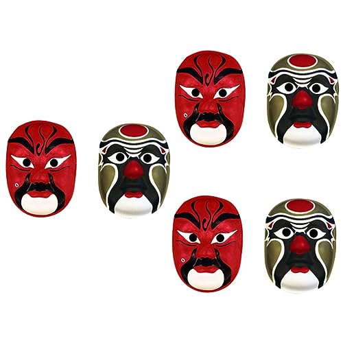 STOBOK 6 Stk Kabuki-Maske Papier Requisiten der Pekinger Oper unbemalte Maske leere Maske chinesische kulturmaske Peking-Oper Gesichtsmaske umweltfreundliche Maske Halloween Weiß von STOBOK