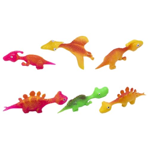 STOBOK 6 Stück Neuheit Dinosaurier Schleuder Spielzeug Dinosaurier Tier Schleudern Katapult Spielzeug Dehnbar Flick Gummi Dinosaurier Schleuder Dinosaurier Fingerspielzeug von STOBOK