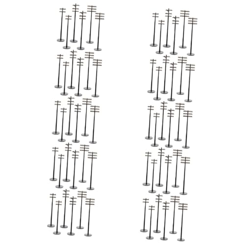 STOBOK 60 Stück Mikro Landschaftsgarten DIY Telegrafenmasten Modell Mikrolandschaft Dekoration Landschaft Telegrafenmasten Zug Layout Telegrafenmast Modelle Kleine von STOBOK