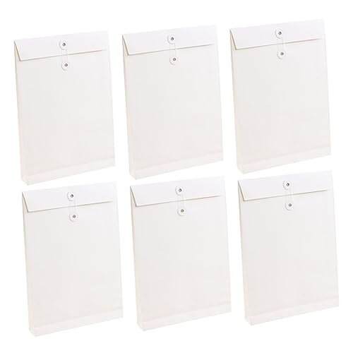 STOBOK 6St Papiermappe storage boxes aufbwahrungs-box bürozubehör bürogadges Business- Aktentasche briefumschläge Organisator aus Papier Dokumenten-Tragetasche Weiß von STOBOK