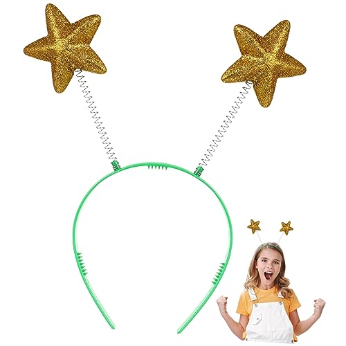 STOBOK 8St Pentagramm-Stirnband 8 Partyhut Stirnband Stirnbänder booper bopper kinder haarschmuck hair accessories for Party-Kopfbedeckung paillettenbesetzter Haarreif Schaum Yellow von STOBOK