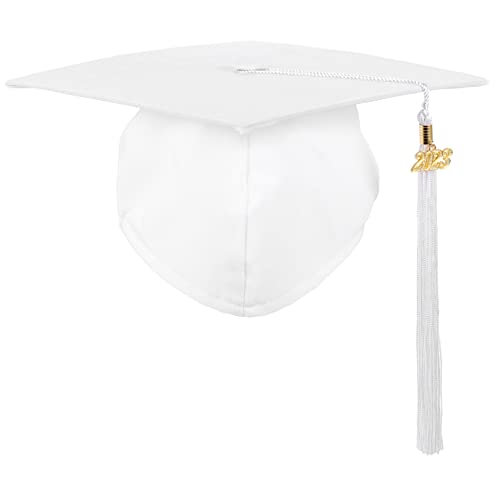 STOBOK Abschlusskappe 2023 Elastischer Abschlusskappenaufsatz Abschlusshüte Grad Cap Stirnbandeinsatz Matte Abschlusskappe 2023 Abitur Hüte Für Frauen Hüte Für Kinder Weiß Polyester von STOBOK